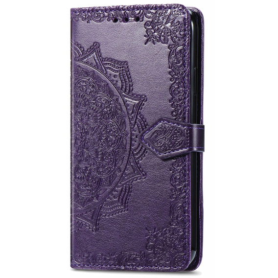 Etui z klapką do Infinix Hot 30i, Mandala, fioletowe