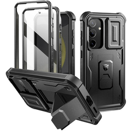Etui pancerne do Samsung Galaxy S24, Dexnor Full Body (Two Frames), czarne