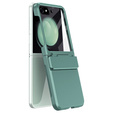 Etui do Samsung Galaxy Z Flip7 FE / Z Flip6, PC Case, ze szkłem, zielone