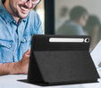 Etui skórzane do Samsung Galaxy Tab S10 Lite / S10 FE / S9 FE, z funkcją usypiania i budzenia – czarne