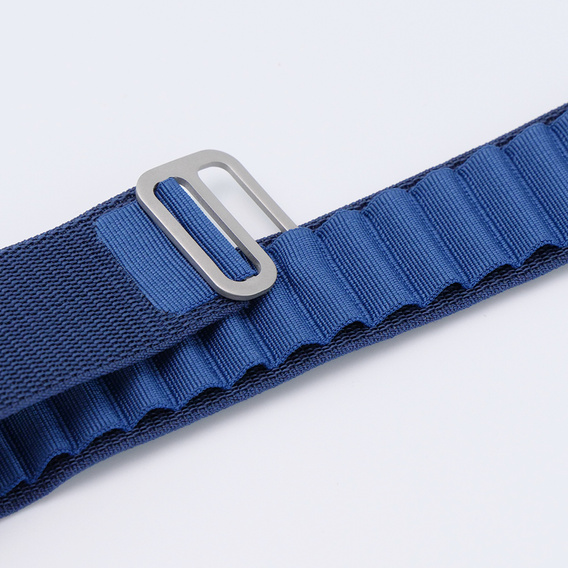 Pasek Nylonowy do Apple Watch 1/2/3/4/5/6/7/8/9/10/11/SE Ultra 1/2/3 42/44/45/46/49mm, Granatowy