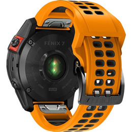 Silikonowy Pasek Two-Rows do Garmin Fenix 5X/6X/7X/3 HR - Orange/Black