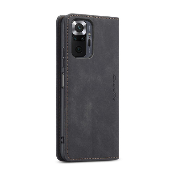 Etui CASEME do Xiaomi Redmi Note 10 Pro, Leather Wallet Case, czarne