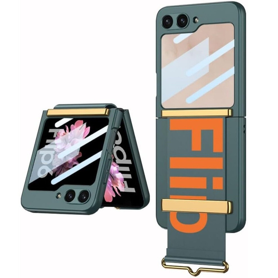 Etui do Samsung Galaxy Z Flip7 FE / Z Flip6, Strap Cover, zielone