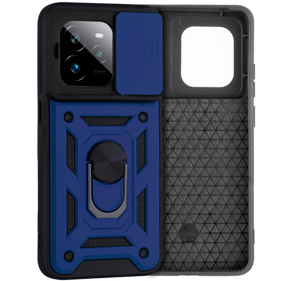 Etui pancerne do Realme GT 7 Pro, CamShield Slide, niebieskie