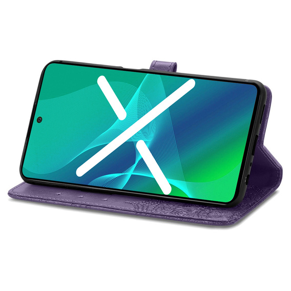 Etui z klapką do Infinix Note 30 5G, Mandala, fioletowe