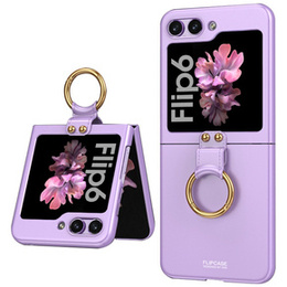 Etui GKK Ring Holder do Samsung Galaxy Z Flip7 FE / Z Flip6, fioletowe