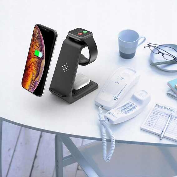 Ładowarka Indukcyjna 3w1 do iPhone / Airpods / Apple Watch