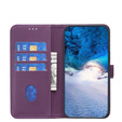 Etui z klapką do Xiaomi Redmi Note 13 Pro 4G / Xiaomi Redmi Note 14S / Xiaomi Poco M6 Pro 4G, BINFEN Wallet, ciemnofioletowe