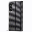 Etui z klapką do Samsung Galaxy S24, Carbon LC.IMEEKE, czarne