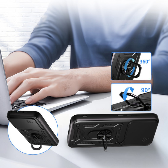 Etui pancerne do Honor 400 5G, CamShield Slide, czarne