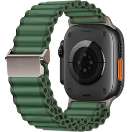 Pasek Nylonowy do Apple Watch 1/2/3/4/5/6/7/8/9/10/11/SE Ultra 1/2/3 42/44/45/46/49mm, Zielony