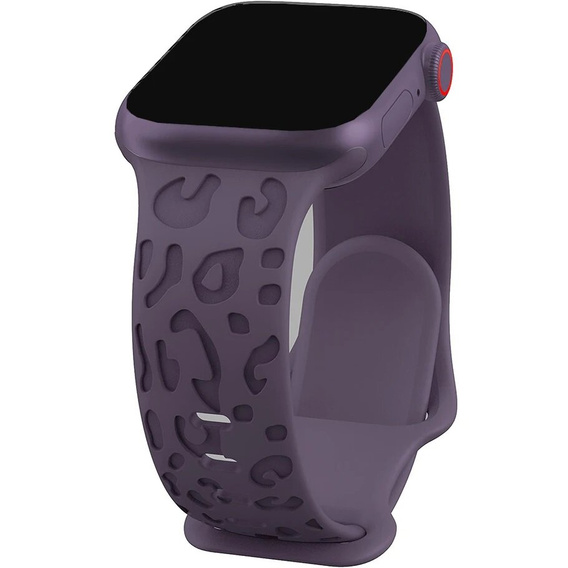 Pasek Silikonowy do Apple Watch 1/2/3/4/5/6/7/8/9/10/SE/Ultra/Ultra 2 42/44/45/49MM, Leopard, Fioletowy