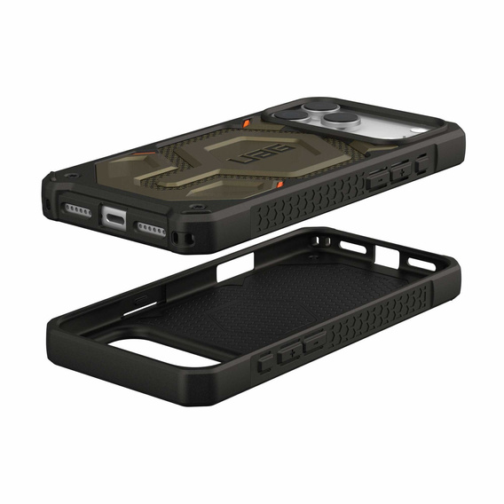 Etui Urban Armor Gear do iPhone 17 Pro, Monarch Pro Kevlar MagSafe, kevlar element green