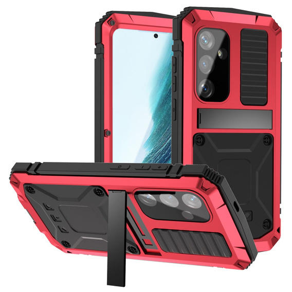 Etui pancerne do Samsung Galaxy S25+ Plus, R-JUST, czerwone