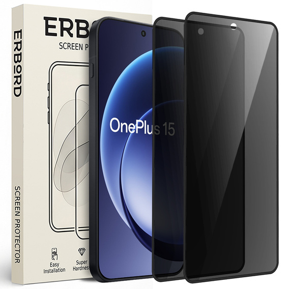 2x Szkło Prywatyzujące do OnePlus 15, ERBORD Anti-Spy Hartowane