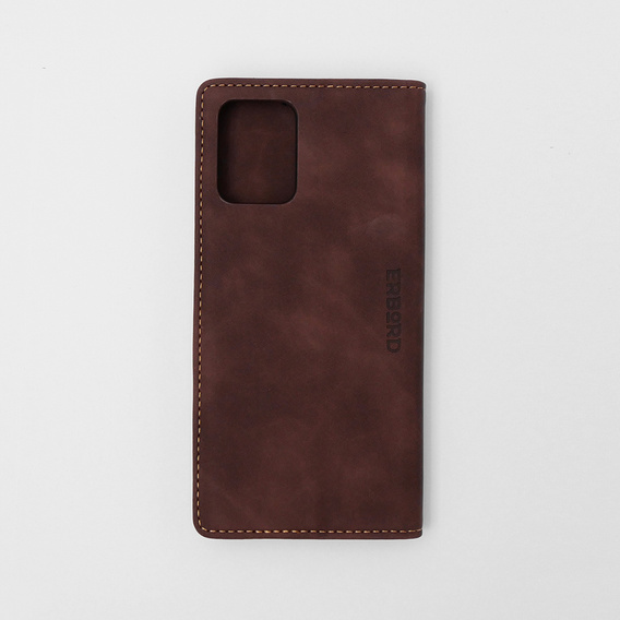 Etui do Motorola Moto E13 4G, ERBORD Vintage portfel z klapką, kawowe