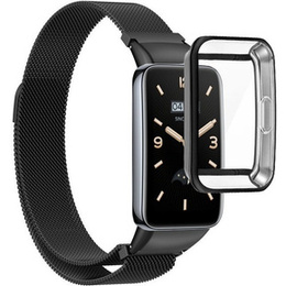 Bransoleta + Etui z Osłoną na ekran do Xiaomi Mi Band 7 Pro, Czarna