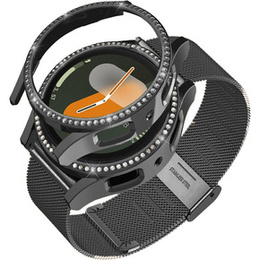 Pasek Bransoleta Milanese + Etui do Samsung Galaxy Watch 7 40mm, Czarna