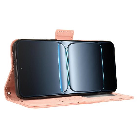 Etui z klapką do OnePlus Nord 5, Card Slot, różowe