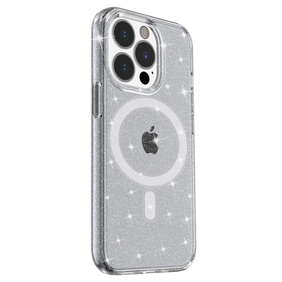 Etui do iPhone 14 Pro, Dropproof MagSafe Glitter, czarne