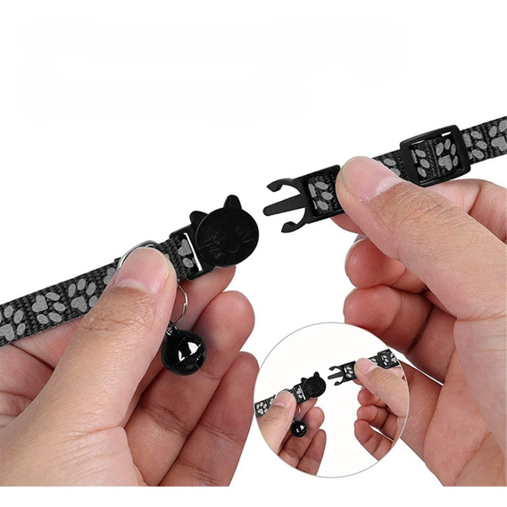 Etui Obroża nylonowa z dzwoneczkiem do Apple AirTag 2 / 1, Czarna