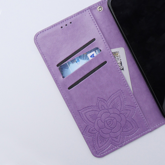 Etui z klapką do Xiaomi 13T / 13T Pro, Butterfly, fioletowe
