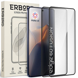 2x Szkło Hartowane do Motorola Edge 60 Fusion, ERBORD 3D pełne, szybka na cały ekran