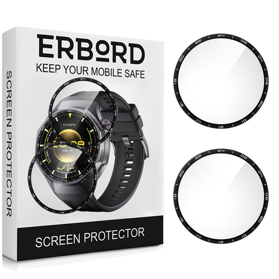 2x Szkło Hybrydowe ERBORD do Huawei Watch GT 6 Pro 46mm