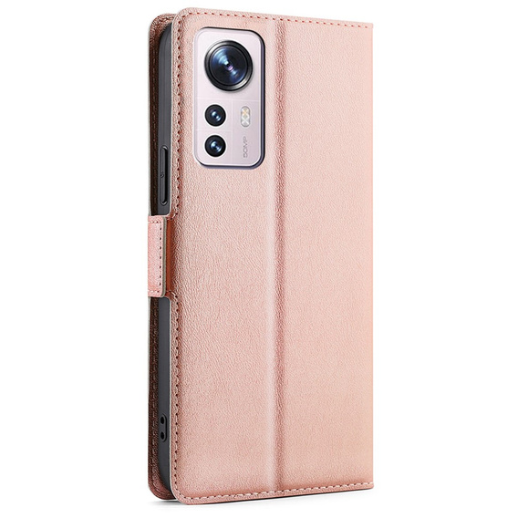 Etui z klapką do Xiaomi 12 Pro, Wallet, różowe rose gold