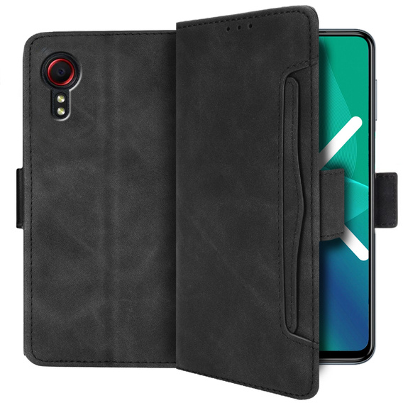 Etui z klapką do Samsung Galaxy Xcover 5, Card Slot, czarne