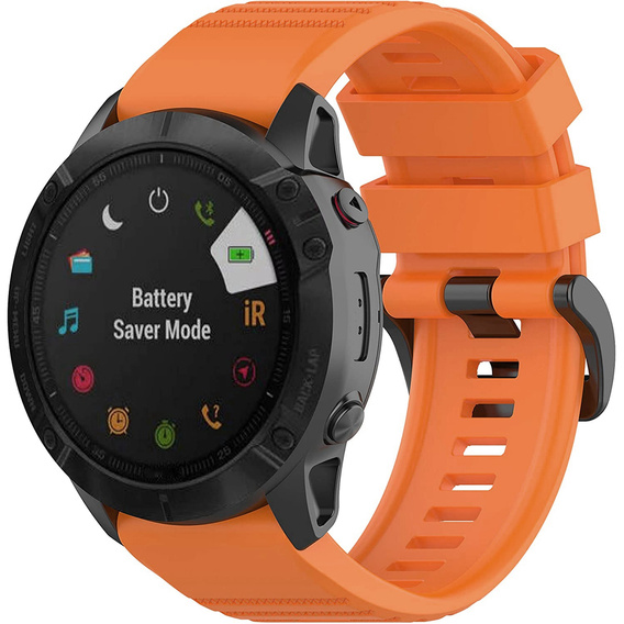 Pasek Silikonowy QuickFit do Garmin Fenix 22mm, Pomarańczowy