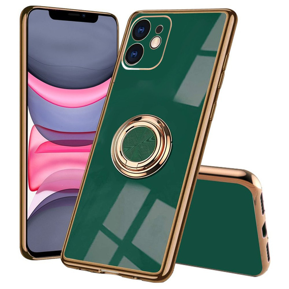 Etui do iPhone 11, Electro Ring, zielone