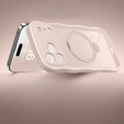 Etui do iPhone 17 Pro, Spin MagSafe Stand Wave Edge, Rose Gold