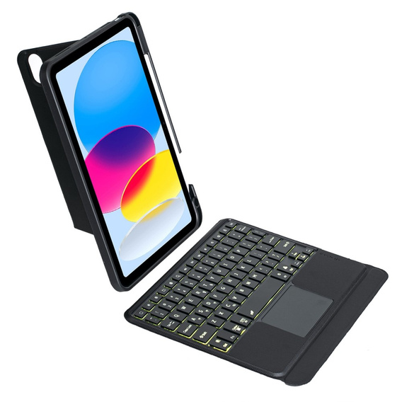 Etui z klawiaturą do iPad 10.9" 2022 (10 gen.) / iPad 11" 2025 A16 (11 gen.), keyboard Pen Slot, czarne