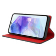 Etui z klapką do Samsung Galaxy S25, Litchi Skin Grain, czarne