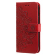 Etui z klapką do Xiaomi Redmi Note 13 5G, Mandala, czerwone