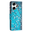 Etui z klapką do Infinix Hot 30, Wallet, Sakura niebieskie