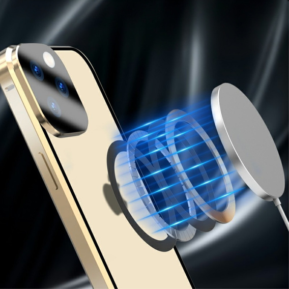 Etui Magnetic Dual Glass MagSafe do iPhone 15, złote