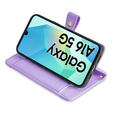 Etui z klapką do Samsung Galaxy A16 / A16 5G, Wallet Zipper Pocket, fioletowe