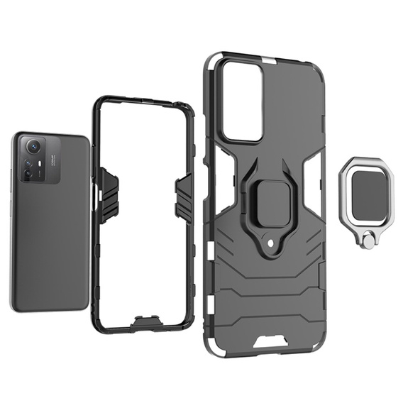 Etui do Xiaomi Redmi Note 12S 4G, Kickstand Ring, czarne