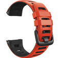 Pasek silikonowy dwukolorowy do Garmin Instinct – czarno-czerwony