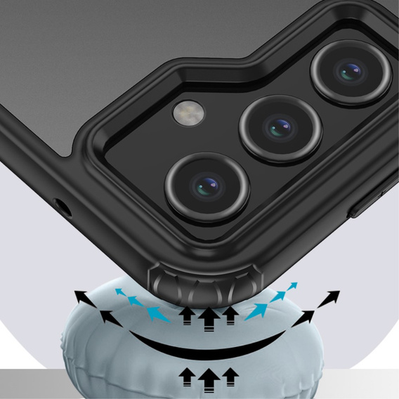 Etui ERBORD do Samsung Galaxy S23 FE, Fusion Hybrid, przezroczyste / czarne