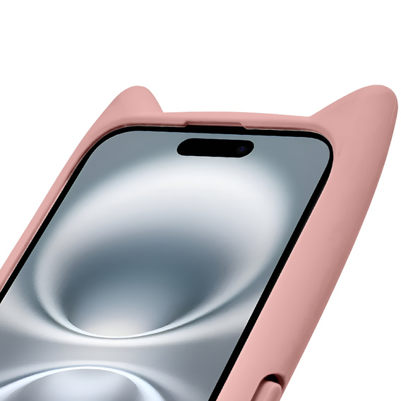 Etui do iPhone 16, do MagSafe, Cute Cat, różowe + Szkło na ekran
