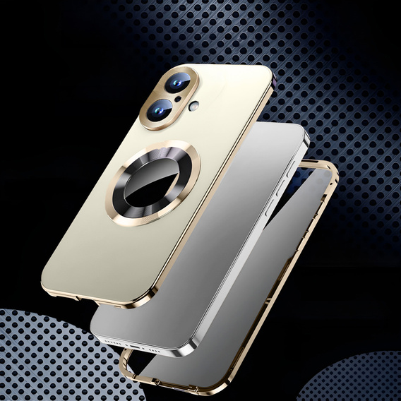 Etui do iPhone 17, ze szkłem prywatyzującym, do MagSafe – złote