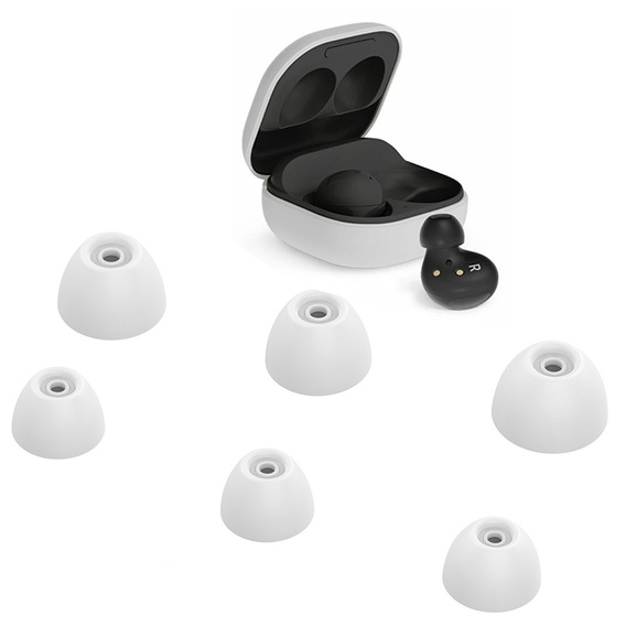 Silikonowe gumki do słuchawek Samsung Galaxy Buds2, 3 Pary, White