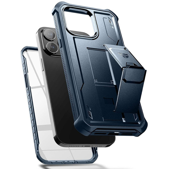 Etui pancerne do iPhone 14 Pro Max, Dexnor Full Body, granatowe