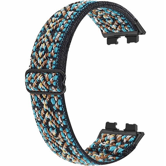 Pasek Nylonowy do Huawei Band 8 / Huawei Band 9 / Huawei Band 10, brązowe akcenty