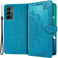 Etui z klapką do Samsung Galaxy M23 5G / M13, Mandala, niebieskie