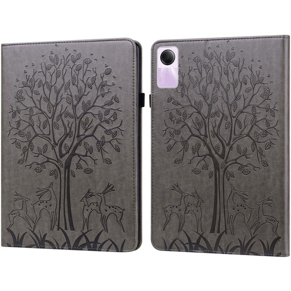 Etui do Xiaomi Redmi Pad SE 11", tree and deers, szare